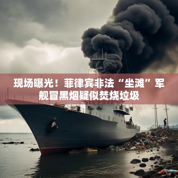 现场曝光！菲律宾非法“坐滩”军舰冒黑烟疑似焚烧垃圾