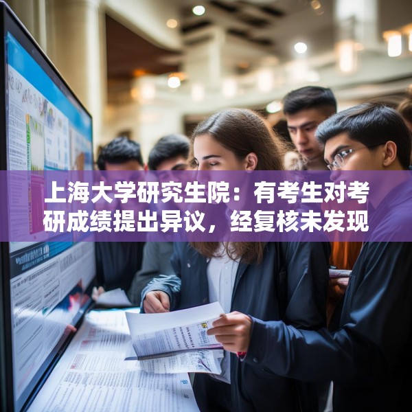 上海大学研究生院：有考生对考研成绩提出异议，经复核未发现漏批等情况