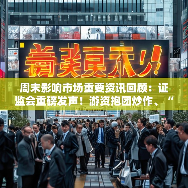 周末影响市场重要资讯回顾：证监会重磅发声！游资抱团炒作、“编题材、讲故事”的“蛊惑型”操纵增加