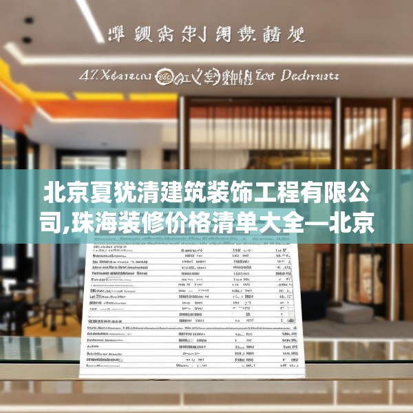 北京夏犹清建筑装饰工程有限公司,珠海装修价格清单大全—北京夏犹清建筑装饰工程有限公司430.a306b307c310fgy.317dewqe