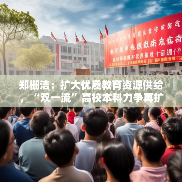 郑栅洁：扩大优质教育资源供给，“双一流”高校本科力争再扩招2万人