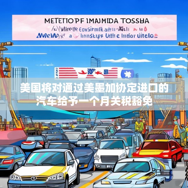 美国将对通过美墨加协定进口的汽车给予一个月关税豁免