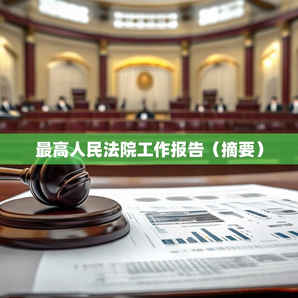最高人民法院工作报告（摘要）