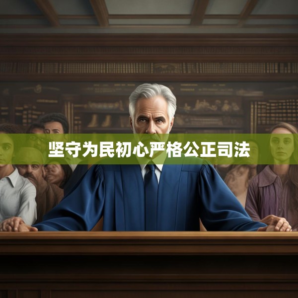坚守为民初心严格公正司法
