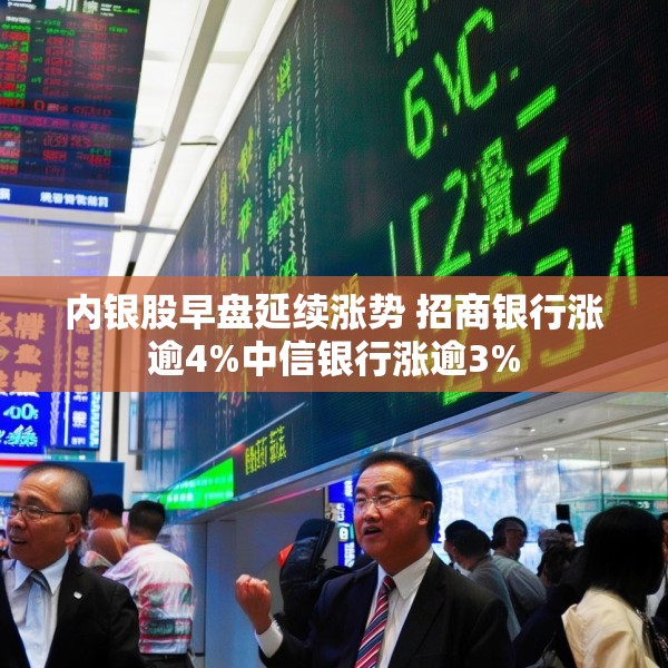 内银股早盘延续涨势 招商银行涨逾4%中信银行涨逾3%