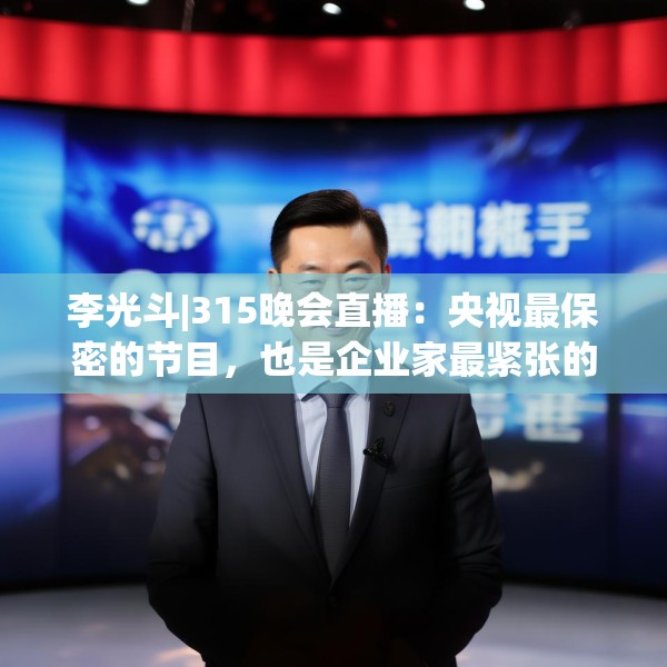 李光斗|315晚会直播：央视最保密的节目，也是企业家最紧张的日子