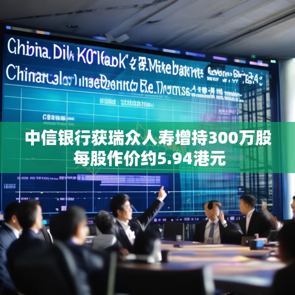 中信银行获瑞众人寿增持300万股 每股作价约5.94港元