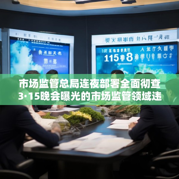 市场监管总局连夜部署全面彻查3·15晚会曝光的市场监管领域违法行为