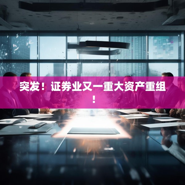 突发！证券业又一重大资产重组！