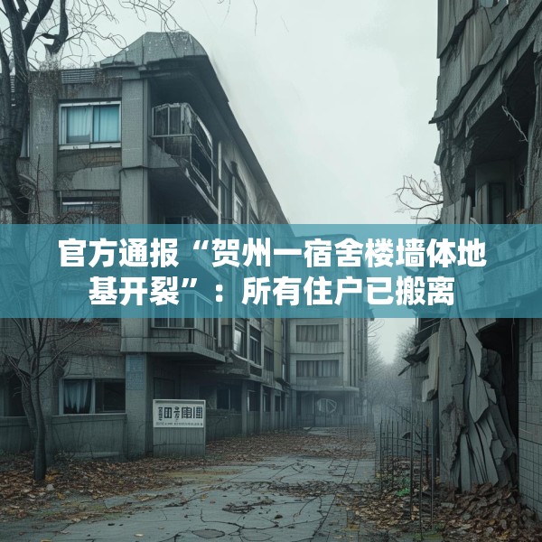 官方通报“贺州一宿舍楼墙体地基开裂”：所有住户已搬离