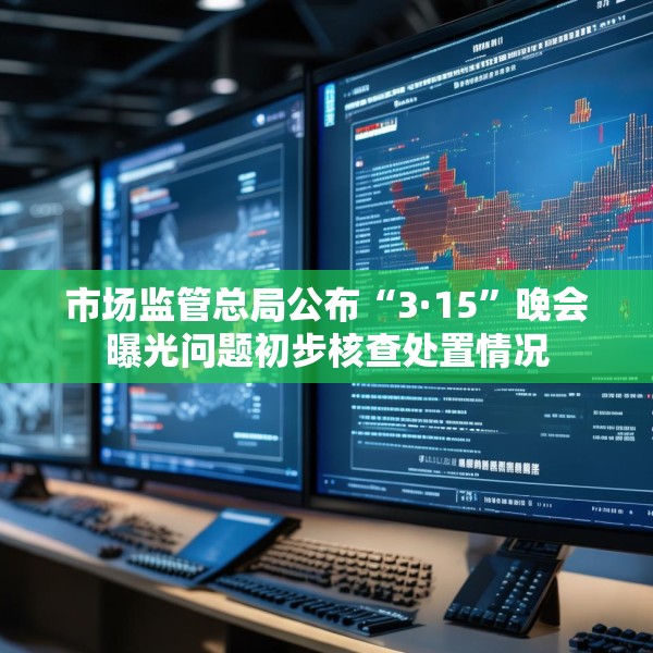市场监管总局公布“3·15”晚会曝光问题初步核查处置情况