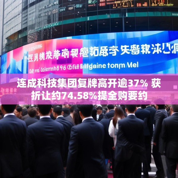 连成科技集团复牌高开逾37% 获折让约74.58%提全购要约