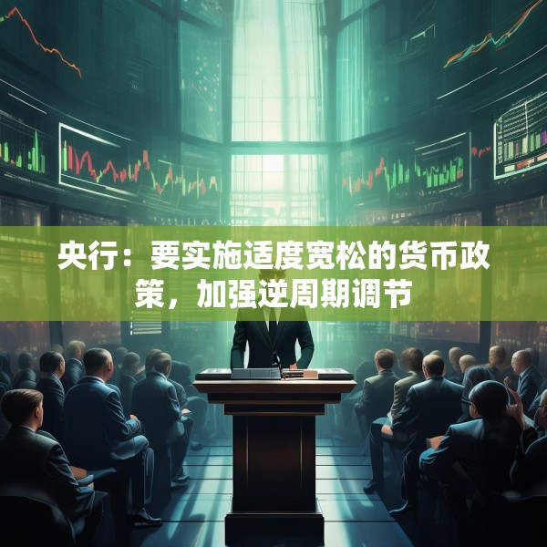 央行：要实施适度宽松的货币政策，加强逆周期调节