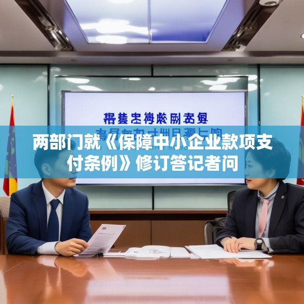 两部门就《保障中小企业款项支付条例》修订答记者问