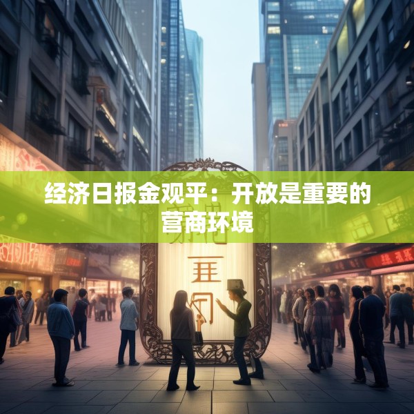经济日报金观平：开放是重要的营商环境
