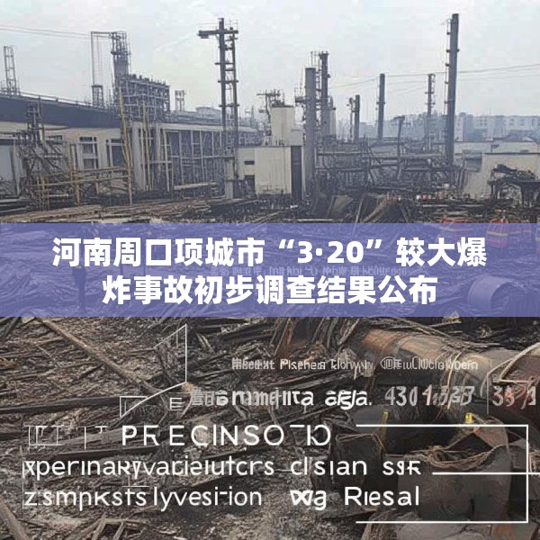 河南周口项城市“3·20”较大爆炸事故初步调查结果公布
