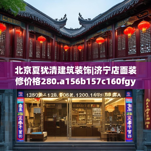 北京夏犹清建筑装饰|济宁店面装修价格280.a156b157c160fgy.167sdA