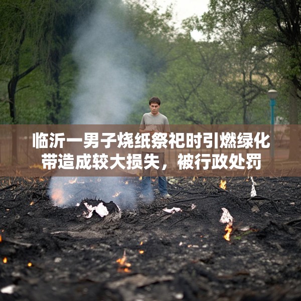 临沂一男子烧纸祭祀时引燃绿化带造成较大损失，被行政处罚
