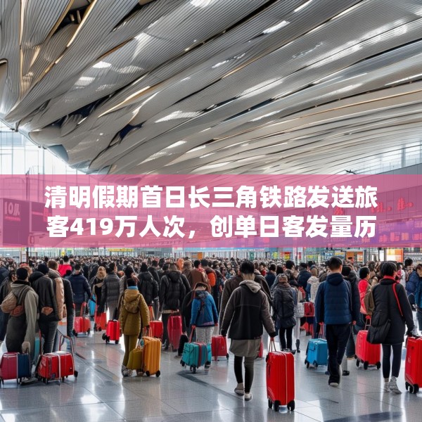 清明假期首日长三角铁路发送旅客419万人次，创单日客发量历史新高