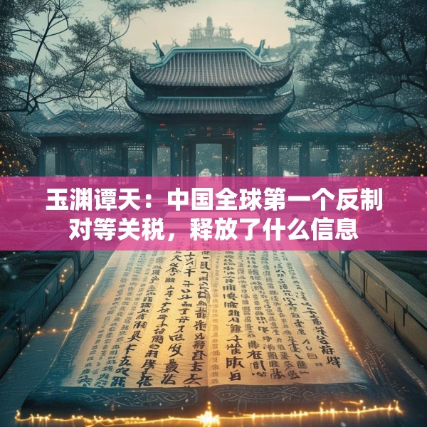 玉渊谭天：中国全球第一个反制对等关税，释放了什么信息