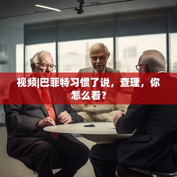 视频|巴菲特习惯了说，查理，你怎么看？