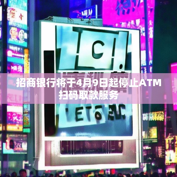 招商银行将于4月9日起停止ATM扫码取款服务
