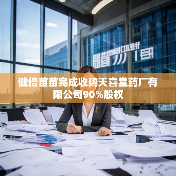 健倍苗苗完成收购天喜堂药厂有限公司90%股权
