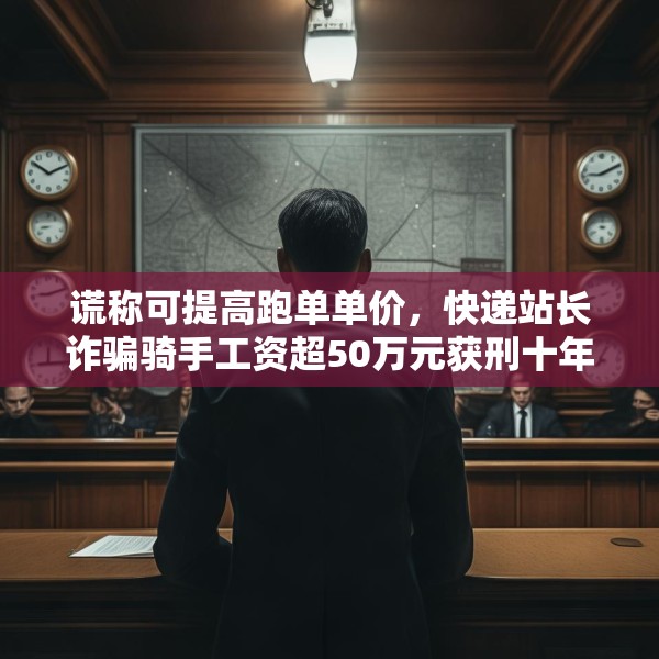 谎称可提高跑单单价，快递站长诈骗骑手工资超50万元获刑十年半