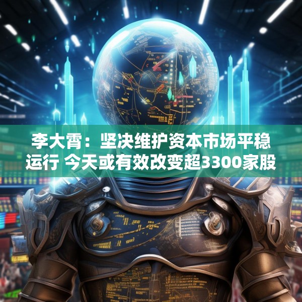 李大霄：坚决维护资本市场平稳运行 今天或有效改变超3300家股票跌停的情况