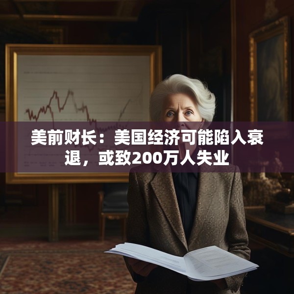 美前财长：美国经济可能陷入衰退，或致200万人失业