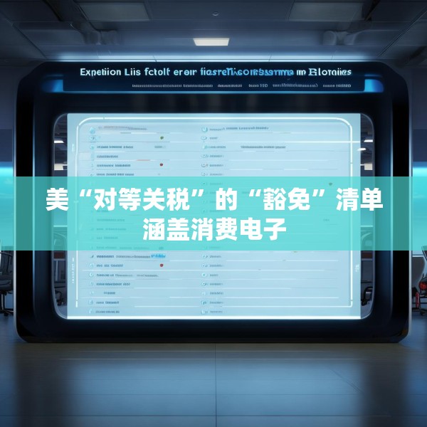 美“对等关税”的“豁免”清单涵盖消费电子