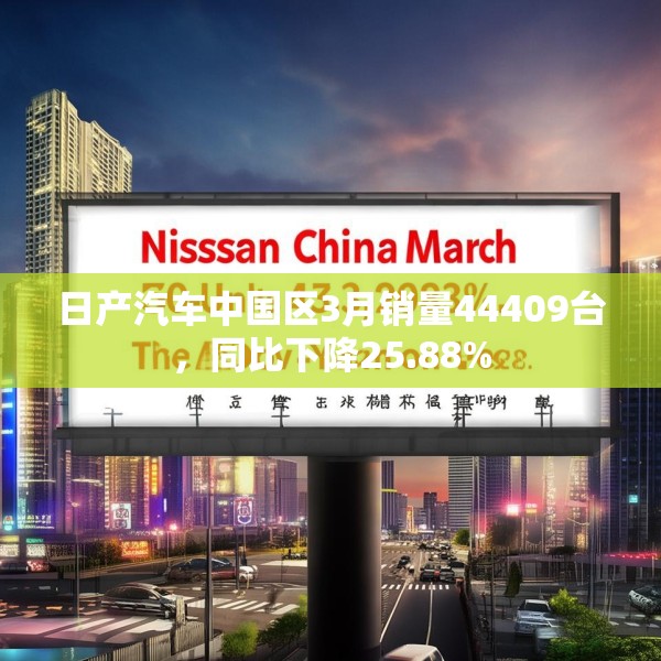 日产汽车中国区3月销量44409台，同比下降25.88%