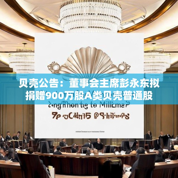 贝壳公告：董事会主席彭永东拟捐赠900万股A类贝壳普通股
