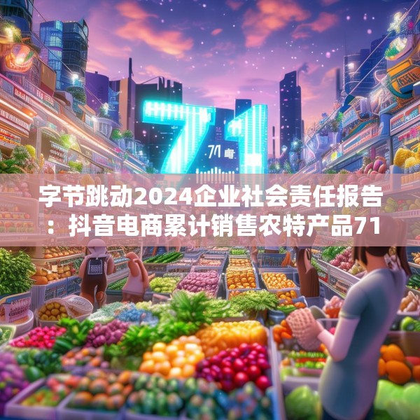 字节跳动2024企业社会责任报告：抖音电商累计销售农特产品71亿单