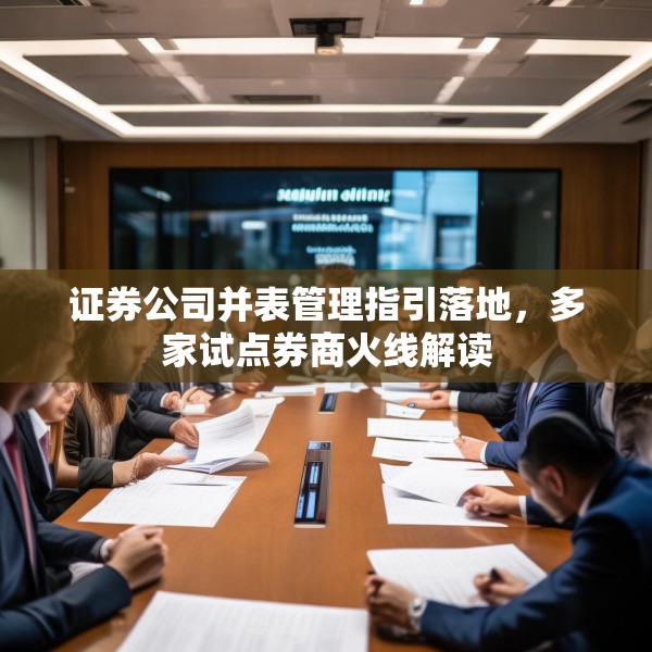 证券公司并表管理指引落地，多家试点券商火线解读