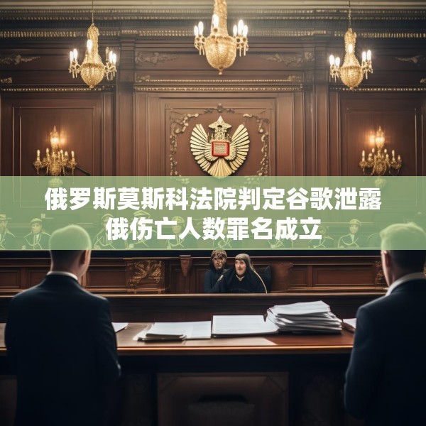 俄罗斯莫斯科法院判定谷歌泄露俄伤亡人数罪名成立