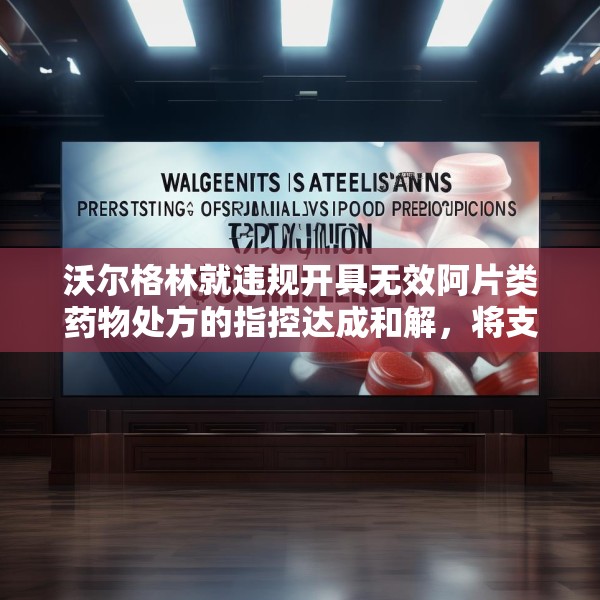 沃尔格林就违规开具无效阿片类药物处方的指控达成和解，将支付 3 亿美元