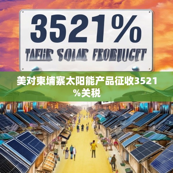 美对柬埔寨太阳能产品征收3521%关税