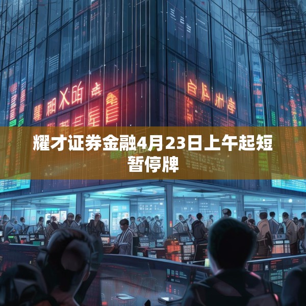 耀才证券金融4月23日上午起短暂停牌