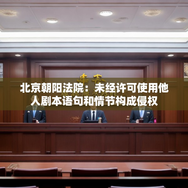 北京朝阳法院：未经许可使用他人剧本语句和情节构成侵权