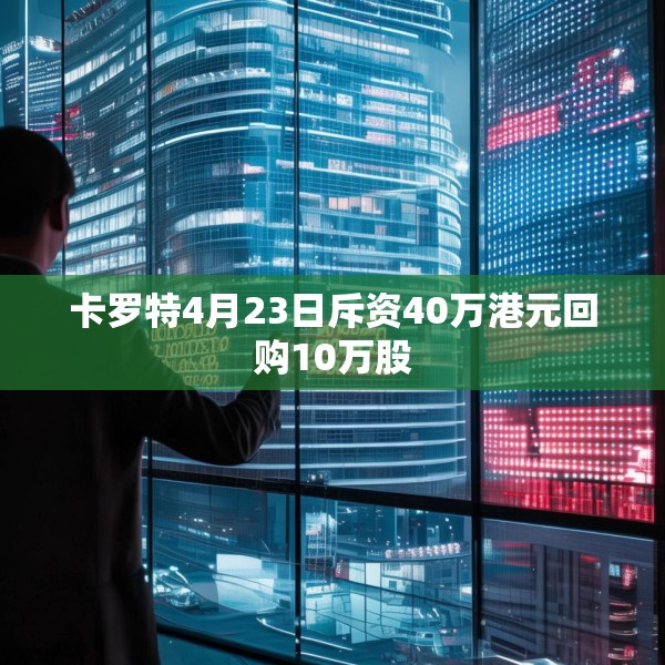 卡罗特4月23日斥资40万港元回购10万股