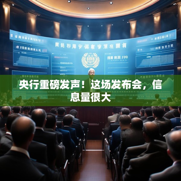 央行重磅发声！这场发布会，信息量很大