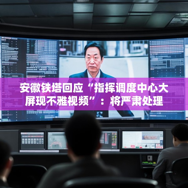 安徽铁塔回应“指挥调度中心大屏现不雅视频”：将严肃处理