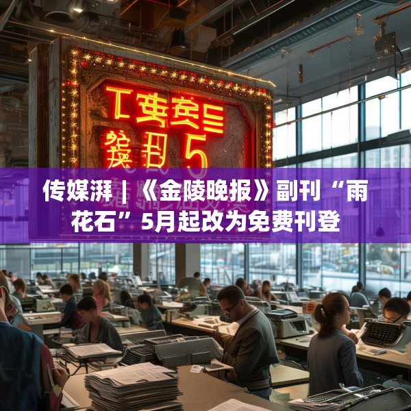 传媒湃︱《金陵晚报》副刊“雨花石”5月起改为免费刊登