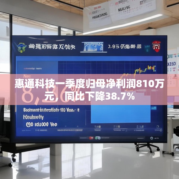 惠通科技一季度归母净利润810万元，同比下降38.7%