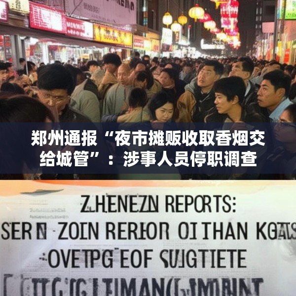 郑州通报“夜市摊贩收取香烟交给城管”：涉事人员停职调查