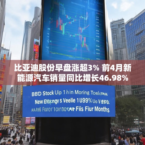 比亚迪股份早盘涨超3% 前4月新能源汽车销量同比增长46.98%