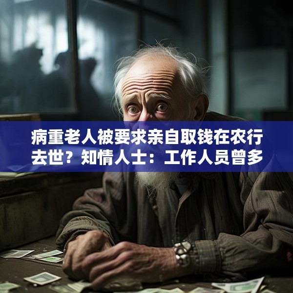 病重老人被要求亲自取钱在农行去世？知情人士：工作人员曾多次劝说家属带老人回去休息