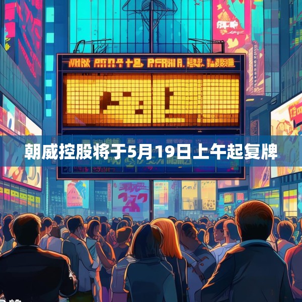 朝威控股将于5月19日上午起复牌