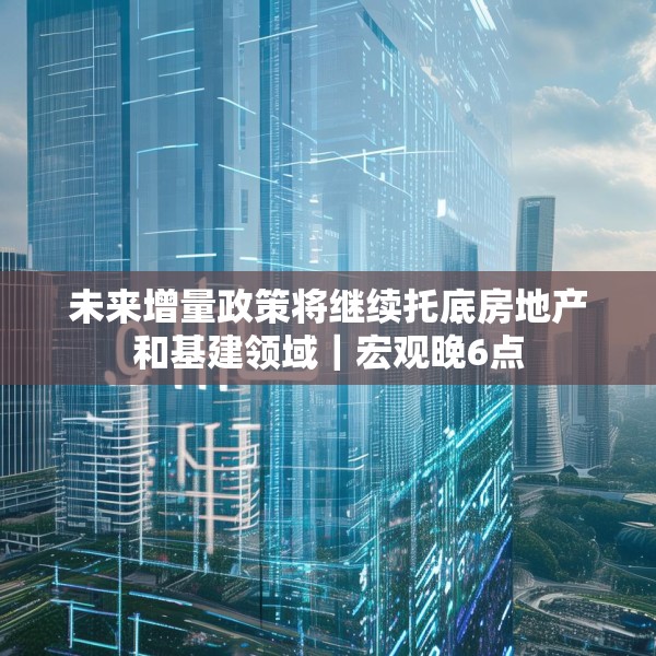 未来增量政策将继续托底房地产和基建领域｜宏观晚6点